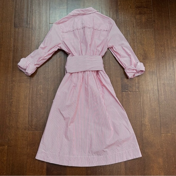 J. Crew Preppy Summer Red and White Striped Women’s Shirtdress, Size 4 - Picture 11 of 16
